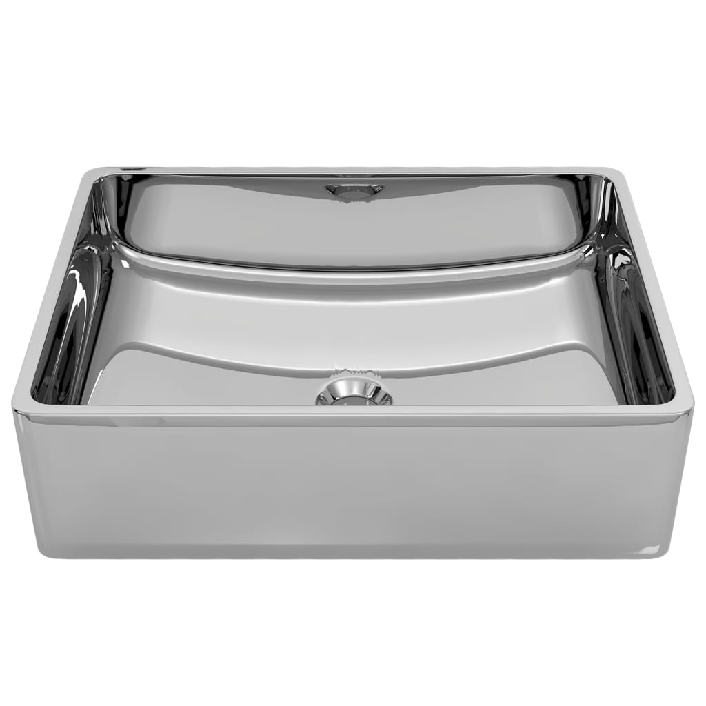 vidaXL Wash Basin 41x30x12 cm Ceramic Silver