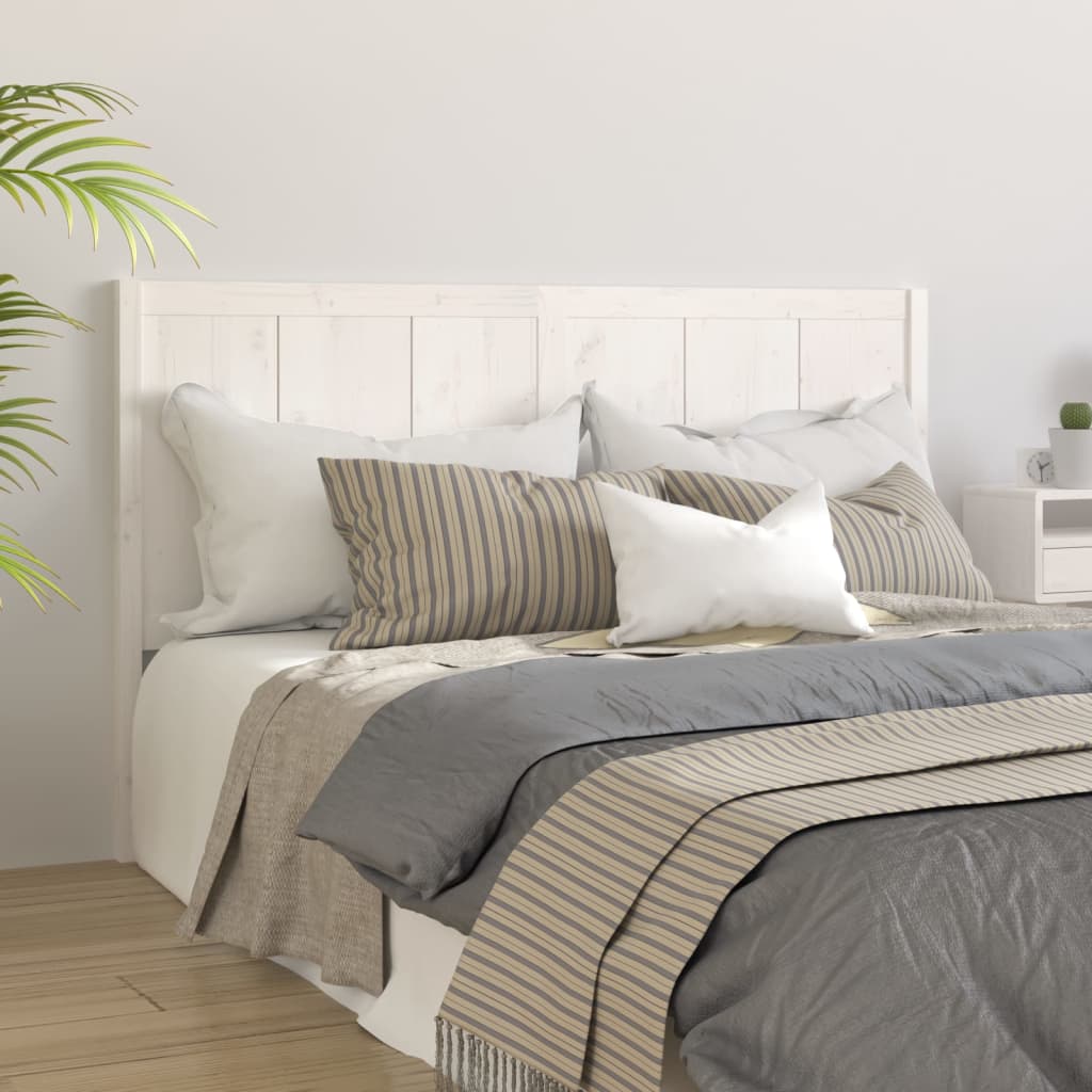 vidaXL Bed Headboard White 140.5x4x100 cm Solid Pine Wood