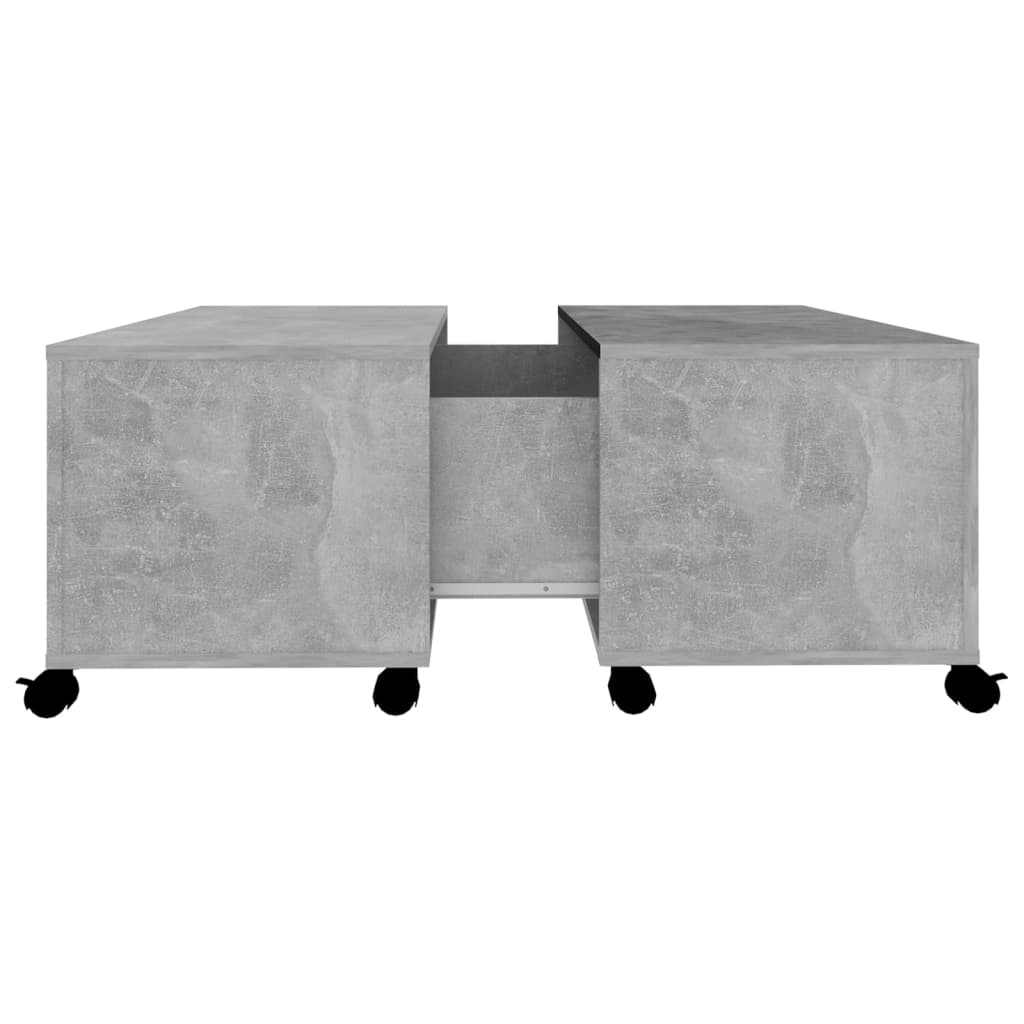 vidaXL Coffee Table Concrete Grey 75x75x38 cm Engineered Wood