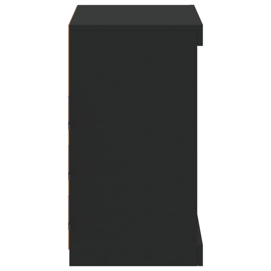 vidaXL Sideboard with LED Lights Black 60.5x37x67 cm