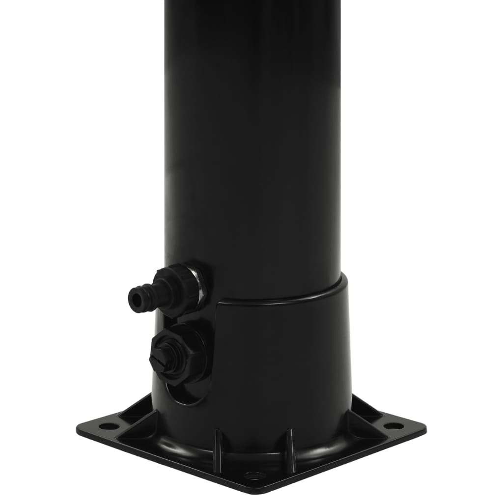 vidaXL Solar Shower Black 214 cm 9 L