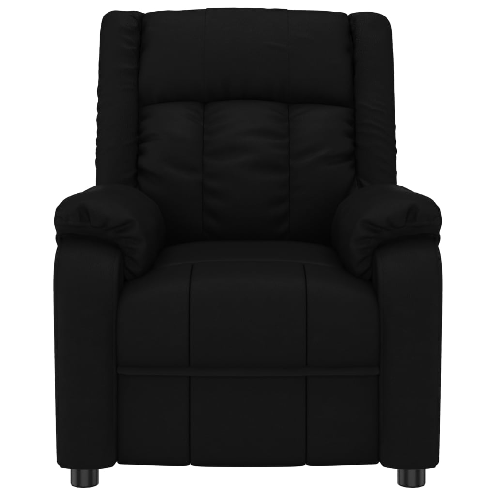 vidaXL Recliner Chair Black Faux Leather