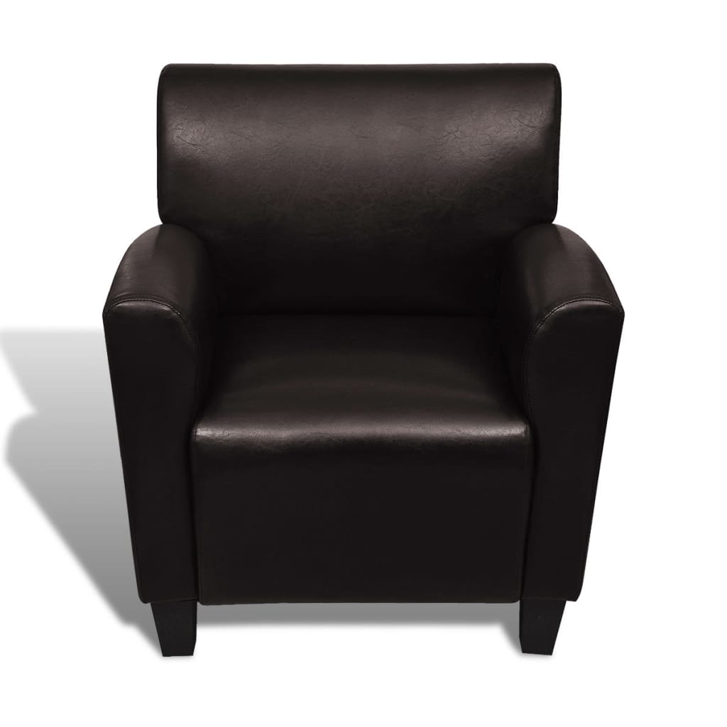 vidaXL Sofa Chair Dark Brown Faux Leather