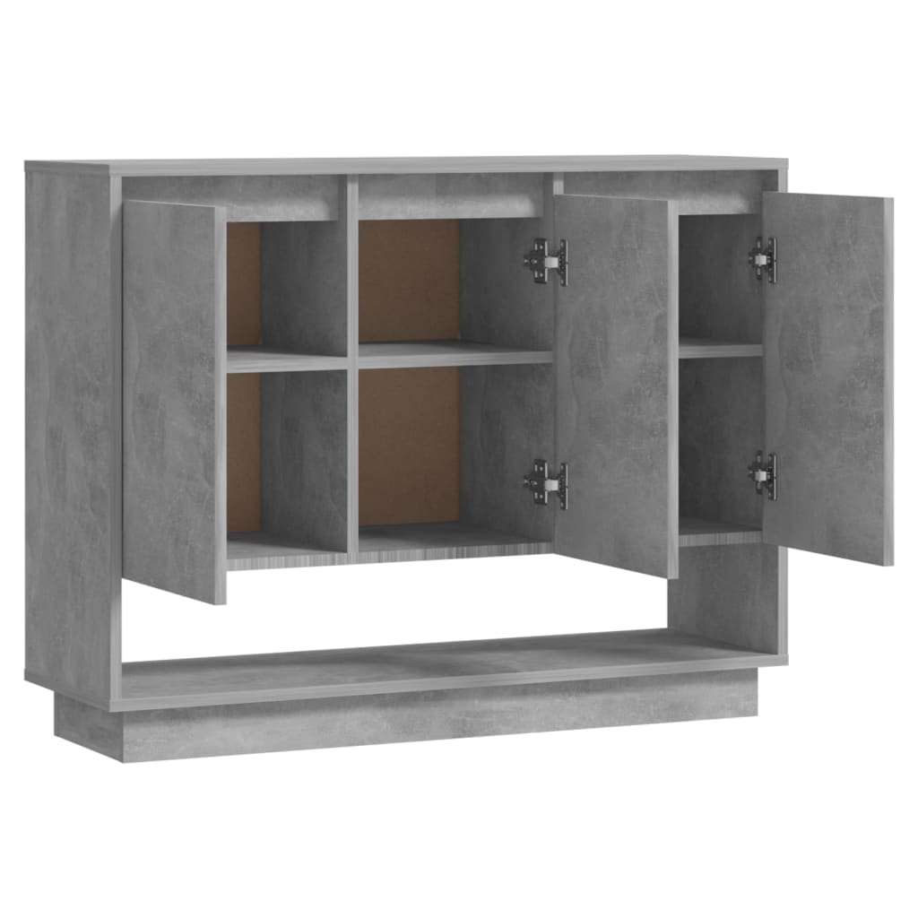 vidaXL Sideboard Concrete Grey 97x31x75 cm Engineered Wood