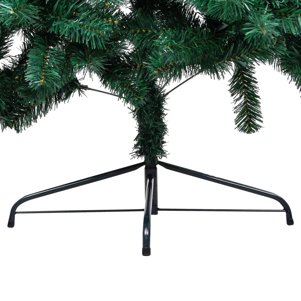 vidaXL Artificial Half Pre-lit Christmas Tree with Ball Set Green 120 cm
