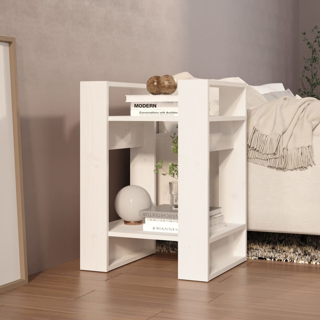 vidaXL Book Cabinet/Room Divider White 41x35x57 cm Solid Wood Pine