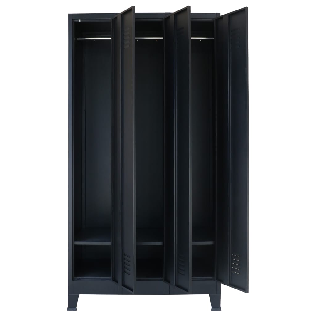 vidaXL Locker Cabinet Metal Industrial Style 90x45x180 cm
