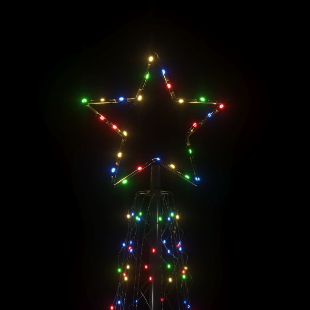 vidaXL Christmas Cone Tree Colourful 500 LEDs 100x300 cm