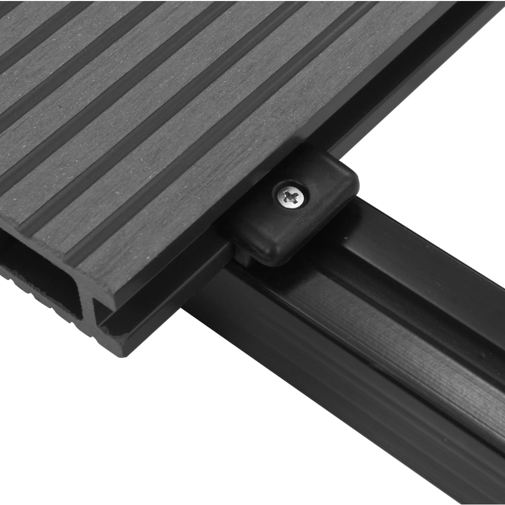 vidaXL WPC Decking Boards with Accessories 40 m² 2.2 m Grey