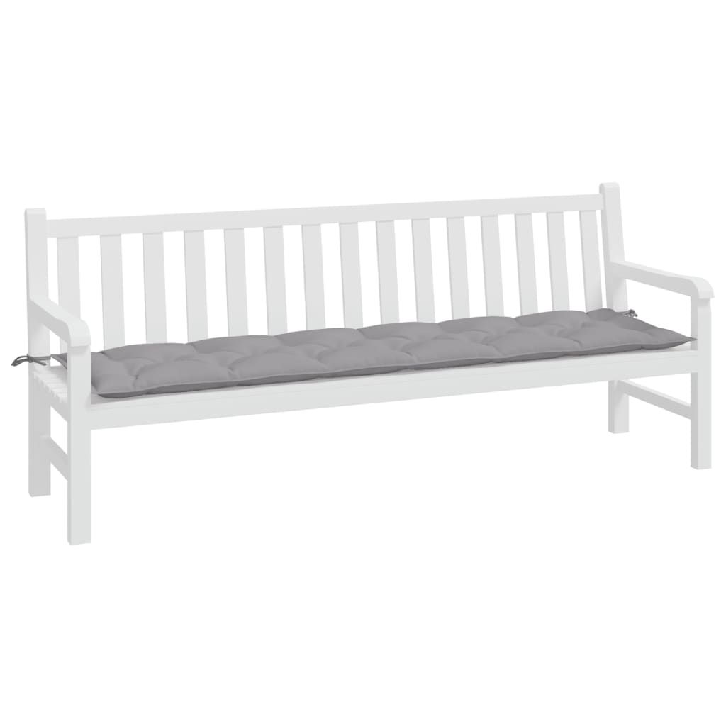 vidaXL Garden Bench Cushion Grey 200x50x7 cm Fabric