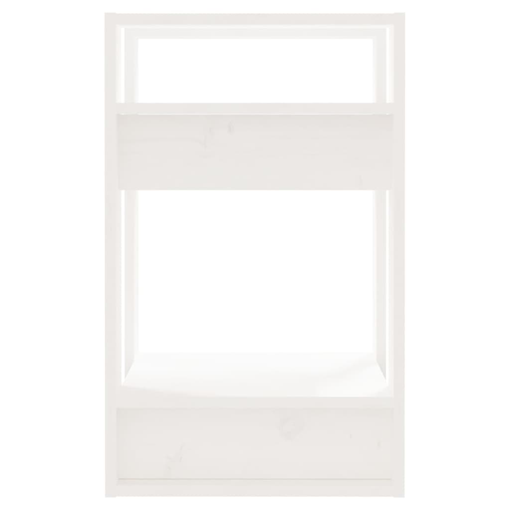 vidaXL Book Cabinet/Room Divider White 41x35x57 cm Solid Wood Pine