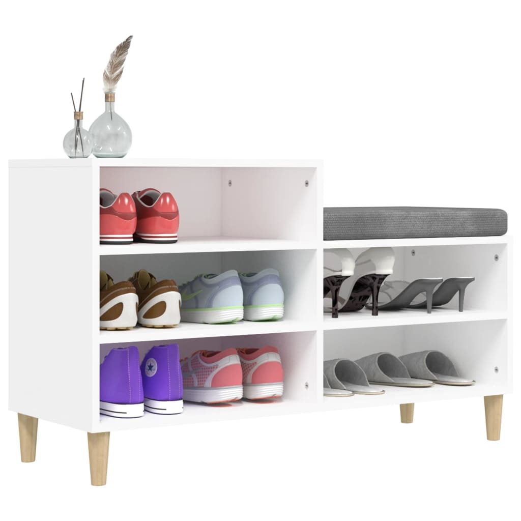 vidaXL Shoe Cabinet White 102x36x60 cm Engineered Wood