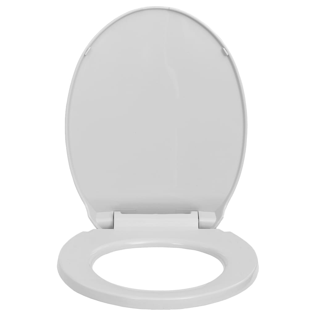 vidaXL Soft-Close Toilet Seat Quick Release Light Grey Oval