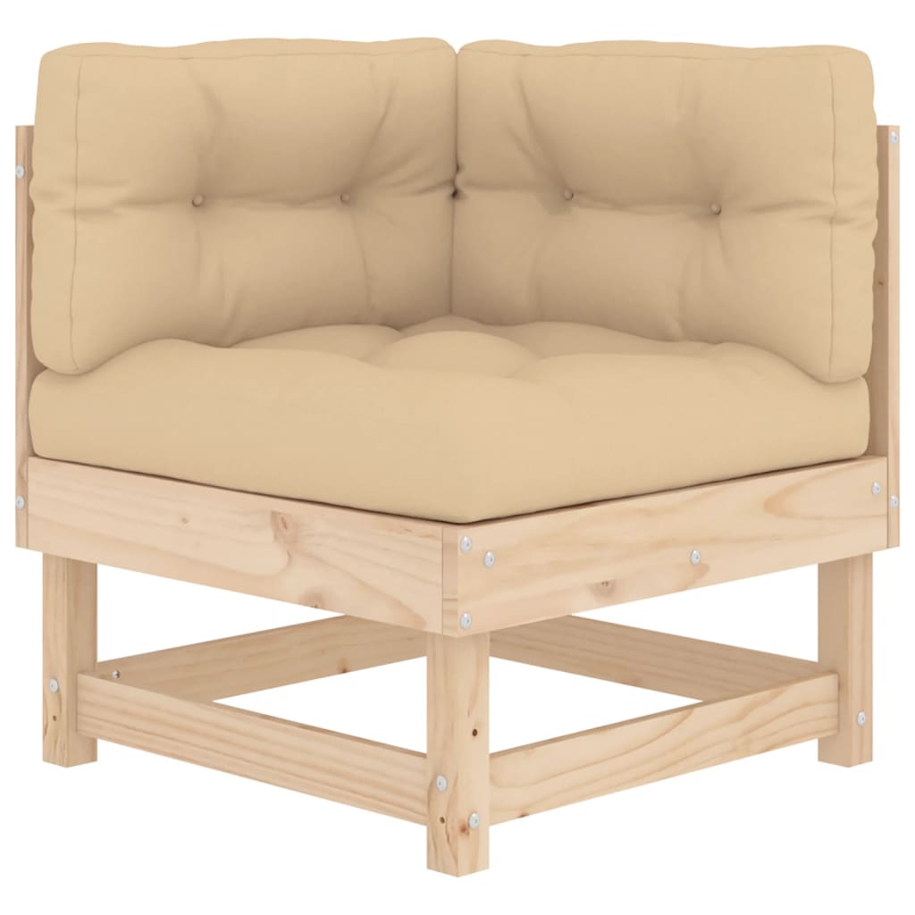 vidaXL 7 Piece Garden Lounge Set with Cushions Solid Wood