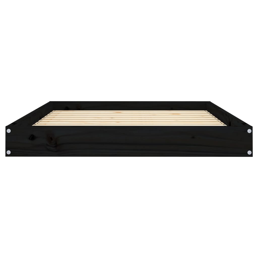 vidaXL Dog Bed Black 101.5x74x9 cm Solid Wood Pine