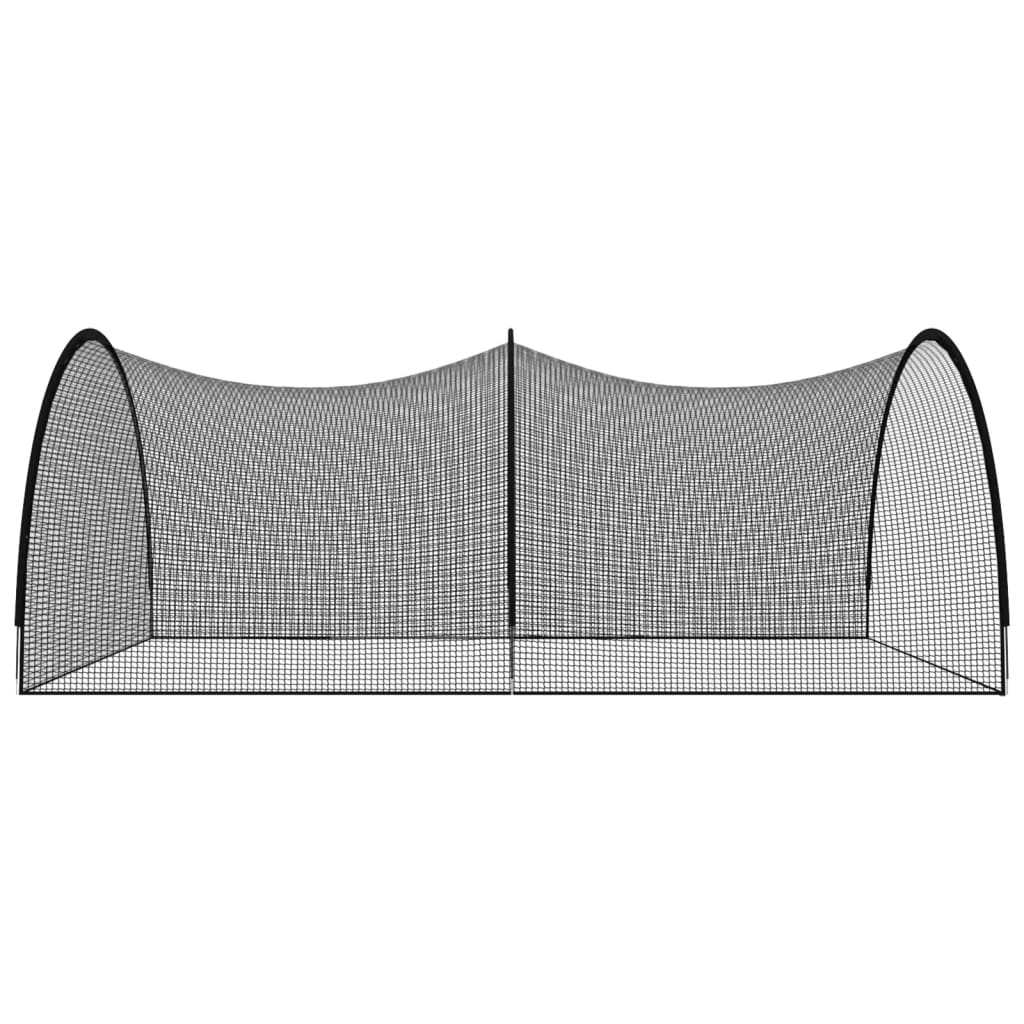 vidaXL Baseball Batting Cage Net Black 500x400x250 cm Polyester