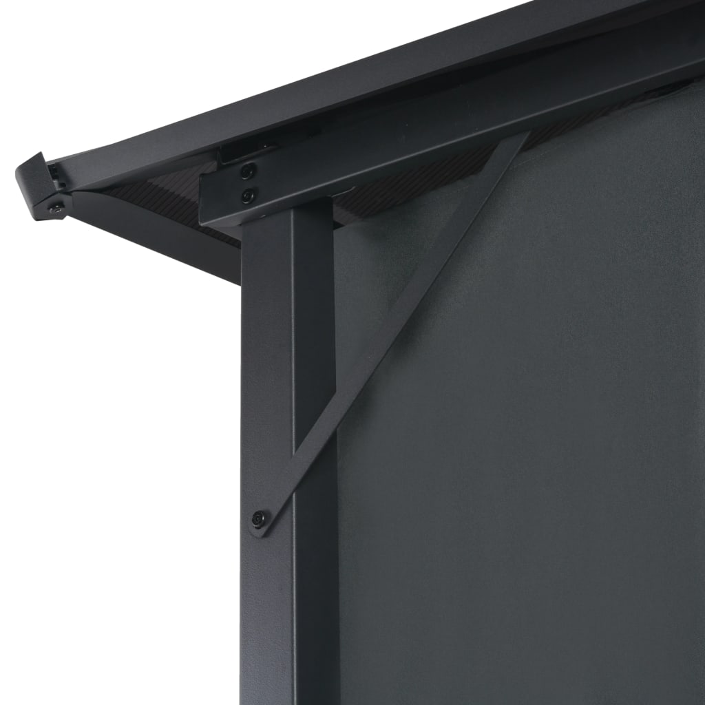 vidaXL Gazebo with Curtain Aluminium 3x3 m Black