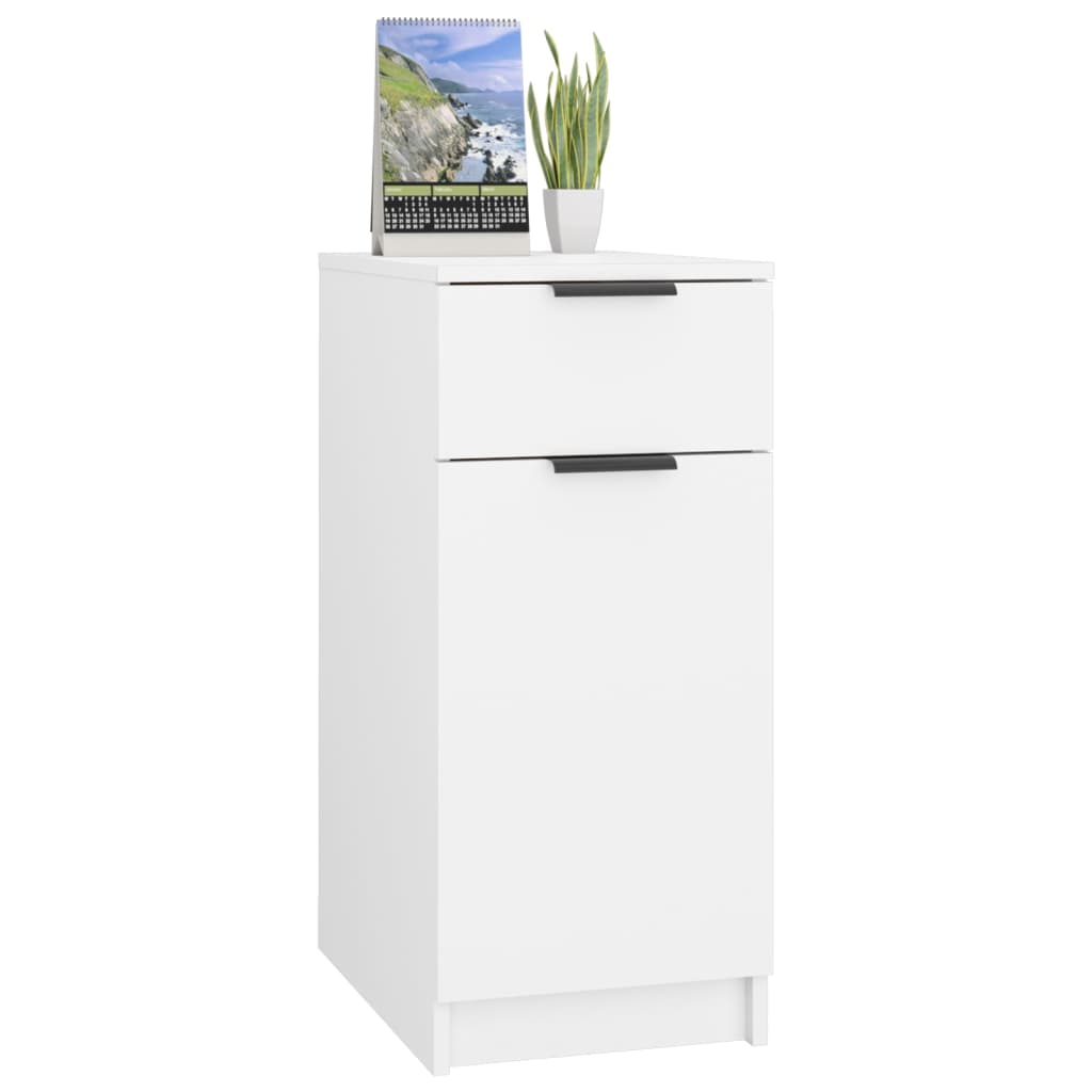 vidaXL Desk Cabinet White 33.5x50x75 cm Engineered Wood