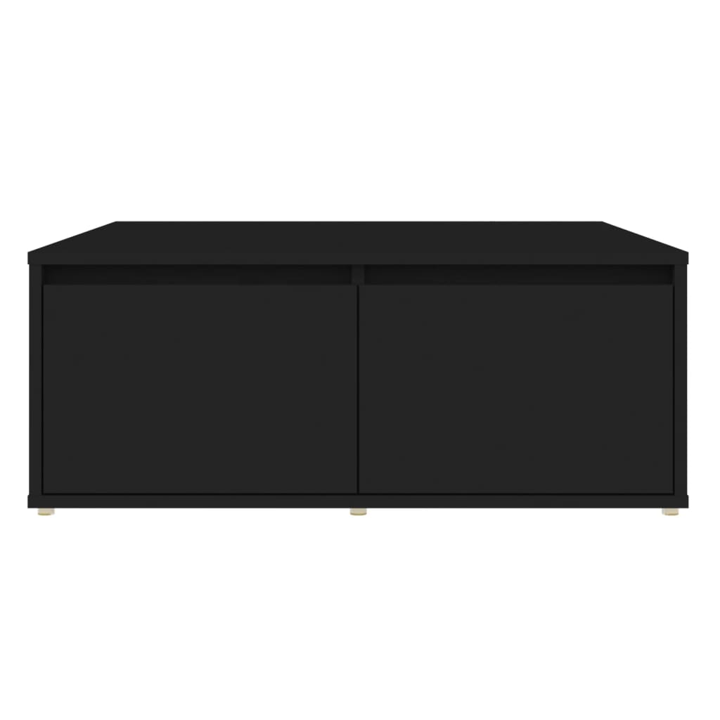 vidaXL Coffee Table Black 80x80x31 cm Engineered Wood