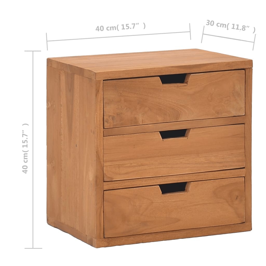 vidaXL Bedside Cabinet 40x30x40 cm Solid Teak Wood