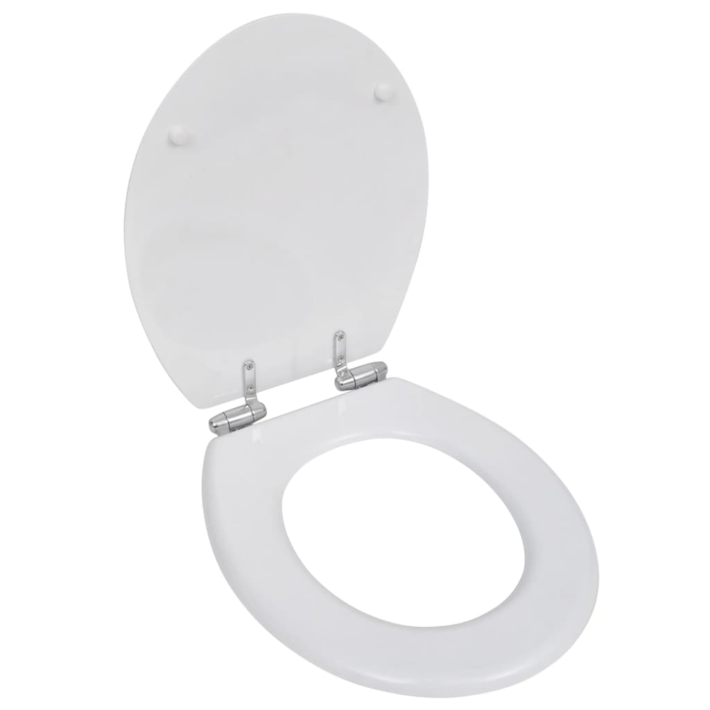 vidaXL WC Toilet Seat with Soft Close Lid MDF Starfish Design