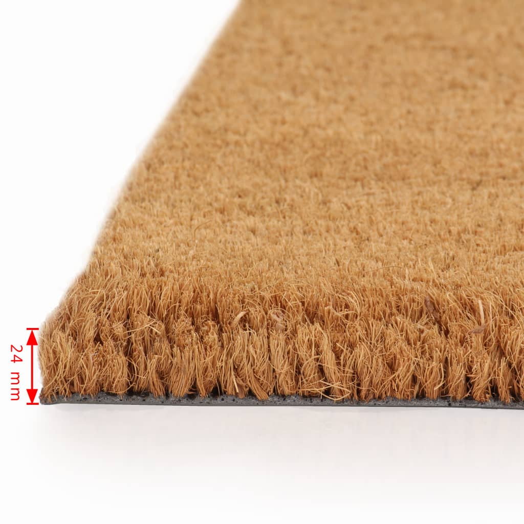 vidaXL Doormats 2 pcs Coir 24 mm 40x60 cm Natural