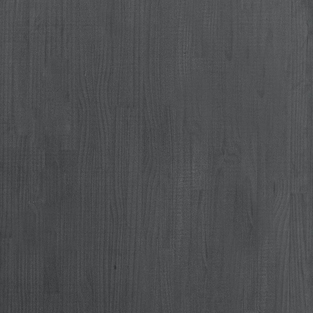 vidaXL 3-Tier Book Cabinet Grey 80x30x105 cm Solid Pine Wood