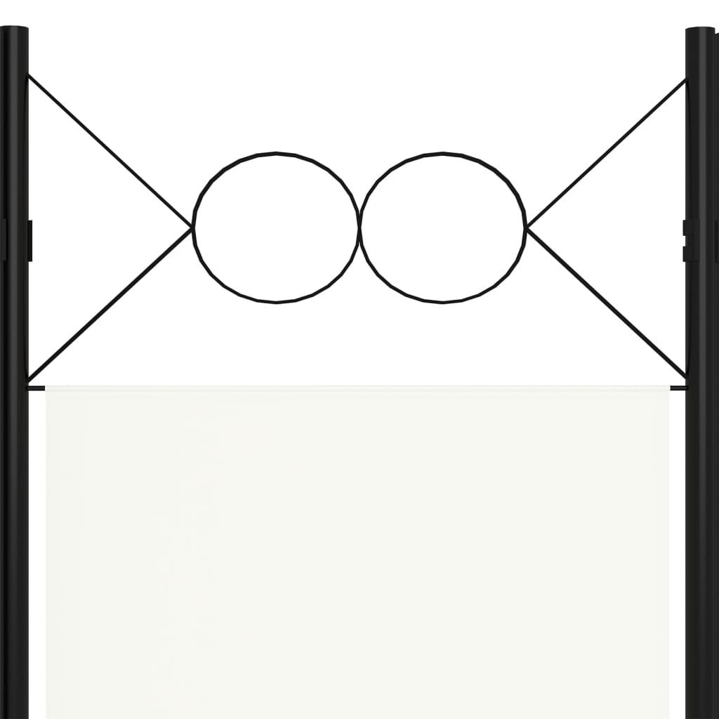 vidaXL 4-Panel Room Divider White 160x180 cm