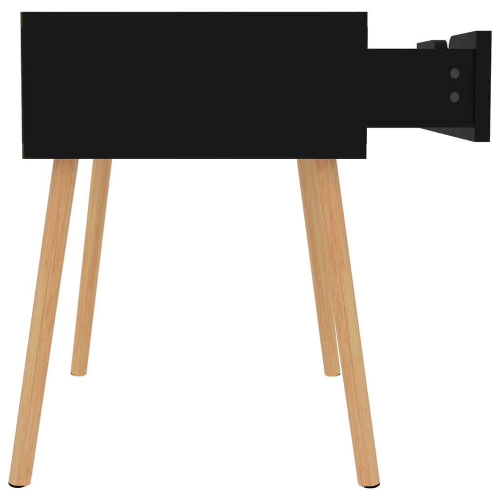 vidaXL Bedside Cabinet High Gloss Black 40x40x56 cm Engineered Wood