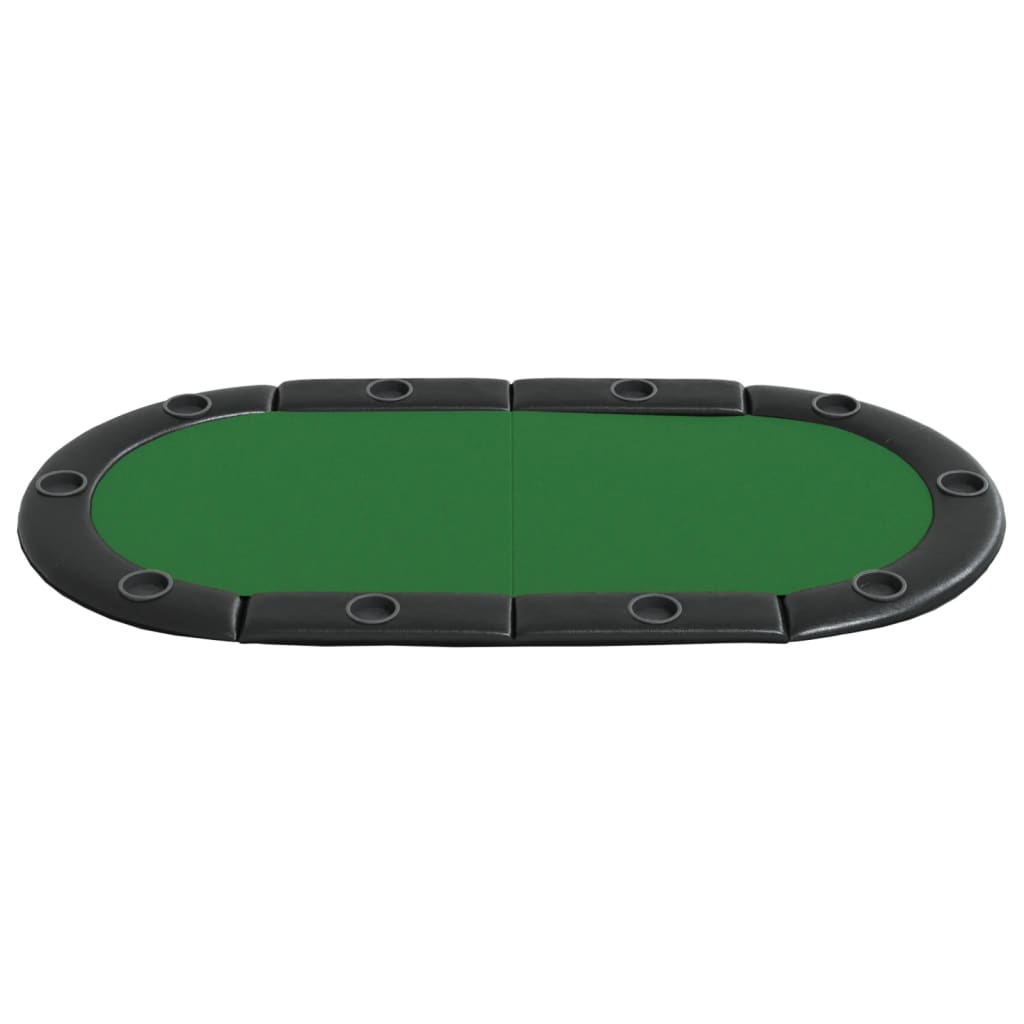 vidaXL 10-Player Folding Poker Tabletop Green 208x106x3 cm
