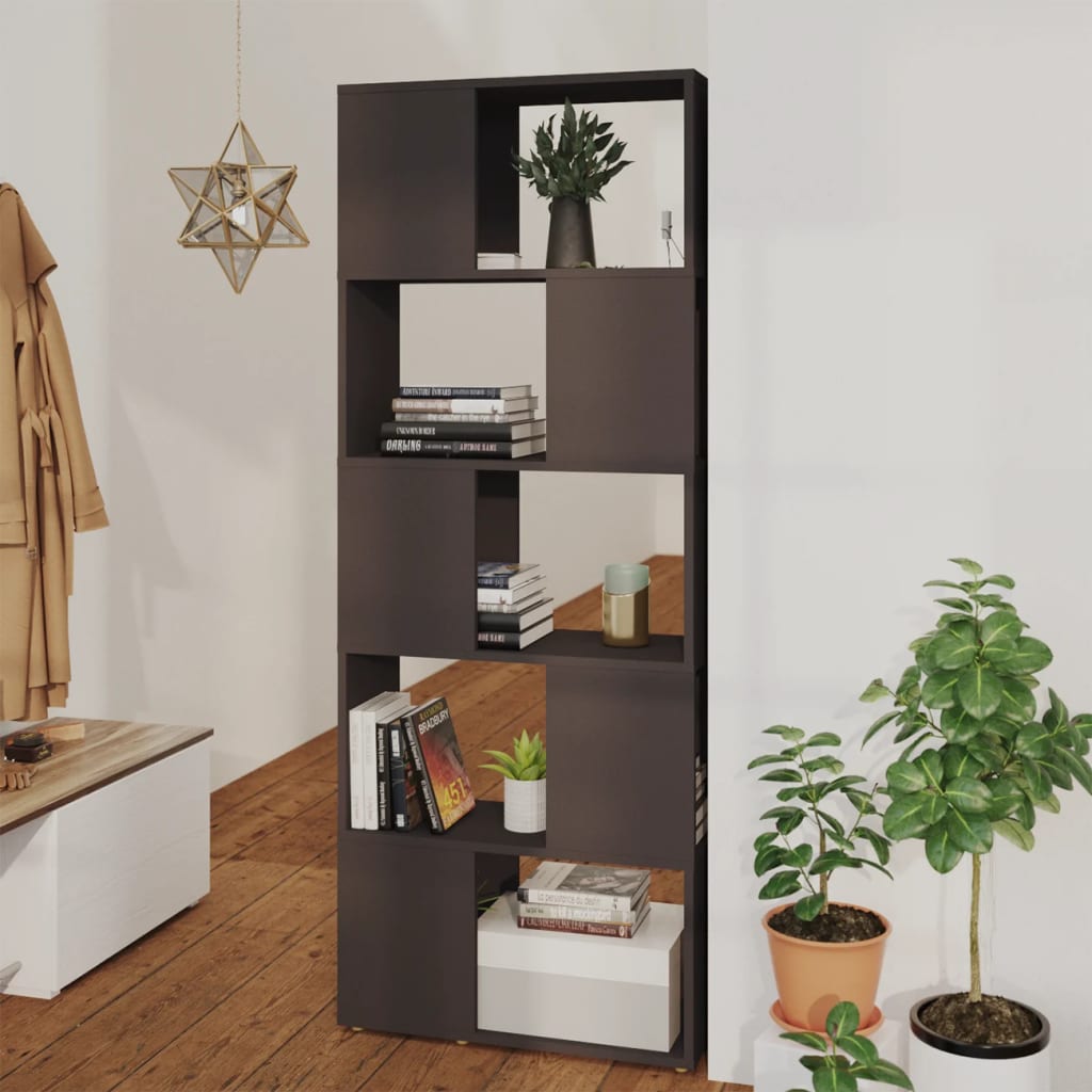vidaXL Book Cabinet Room Divider Grey 60x24x155 cm Engineered Wood