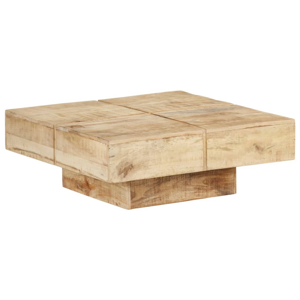 vidaXL Coffee Table 80x80x28 cm Solid Mango Wood