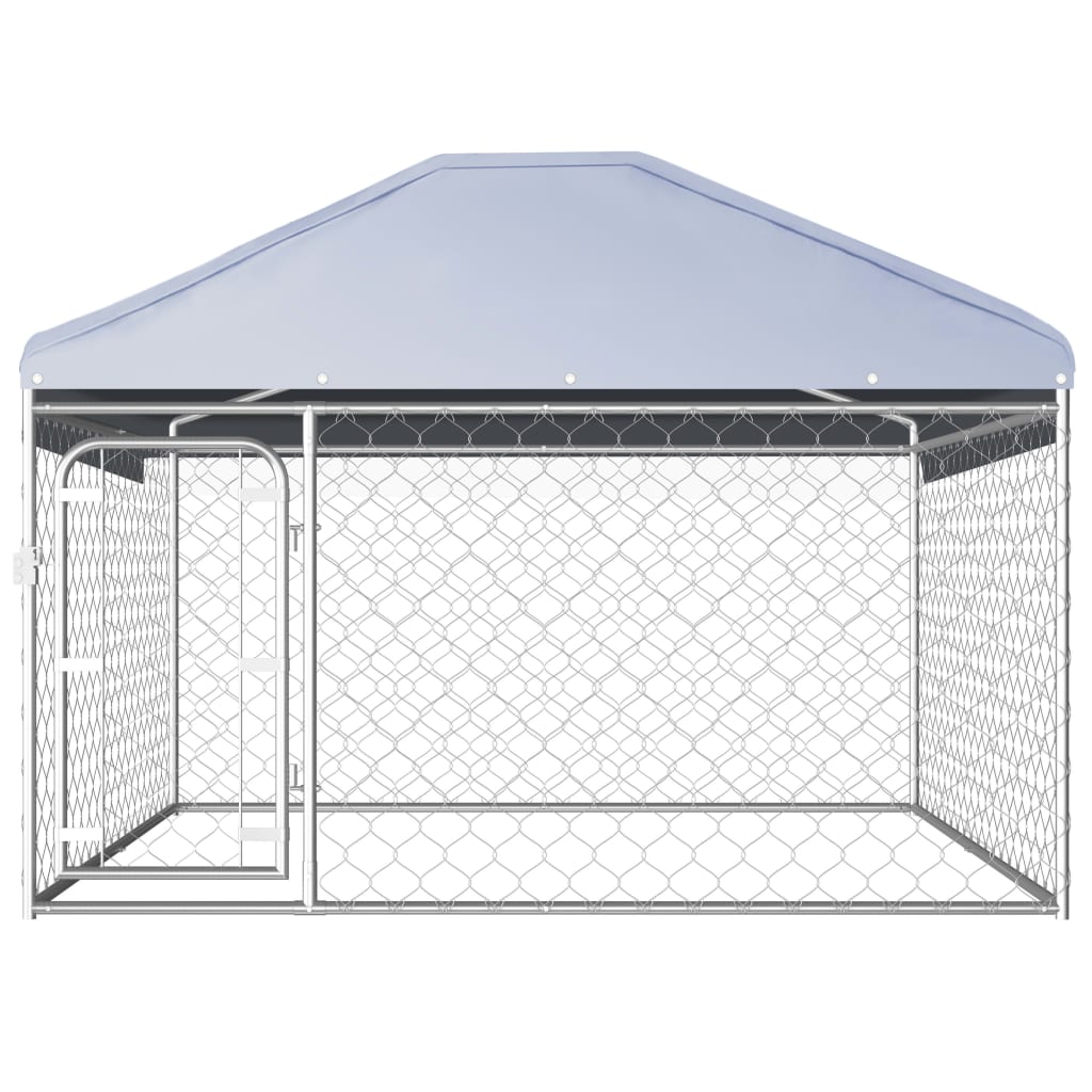 vidaXL Outdoor Dog Kennel with Roof 200x200x135 cm