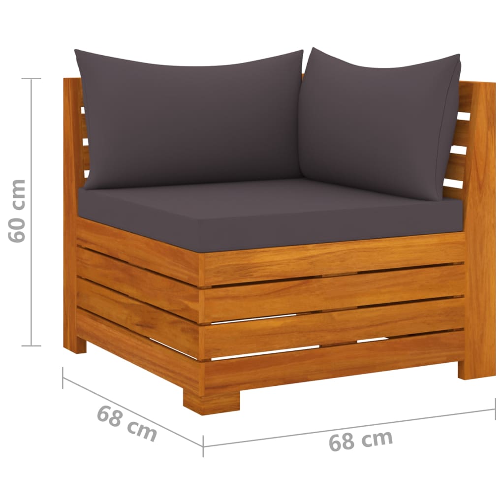 vidaXL 11 Piece Garden Lounge Set with Cushions Solid Wood Acacia