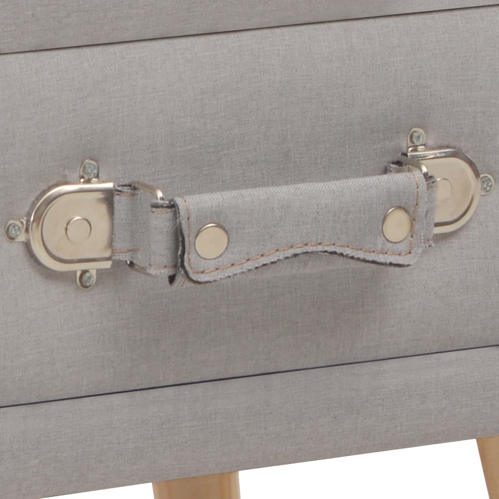 vidaXL Bedside Cabinet Grey 40x35x40 cm Fabric