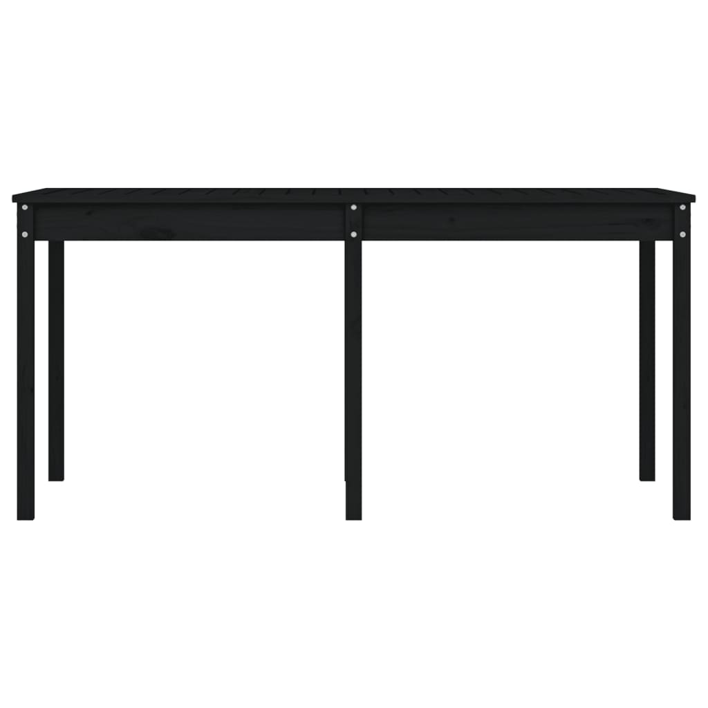 vidaXL Garden Table Black 159.5x82.5x76 cm Solid Wood Pine