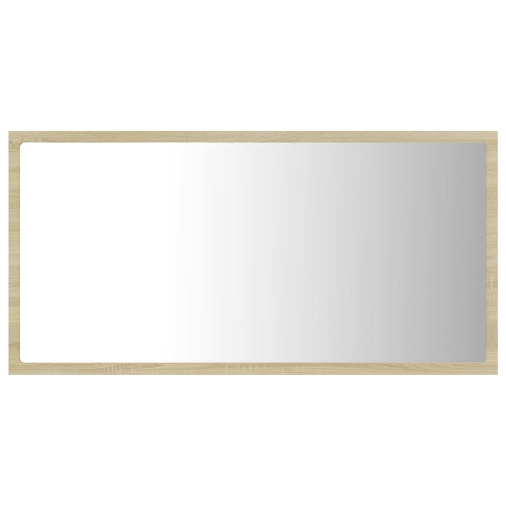 vidaXL LED Bathroom Mirror Sonoma Oak 80x8.5x37 cm Acrylic