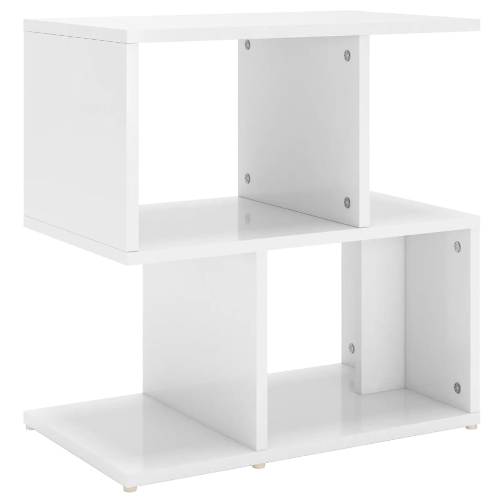 vidaXL Bedside Cabinet High Gloss White 50x30x51.5 cm Engineered Wood