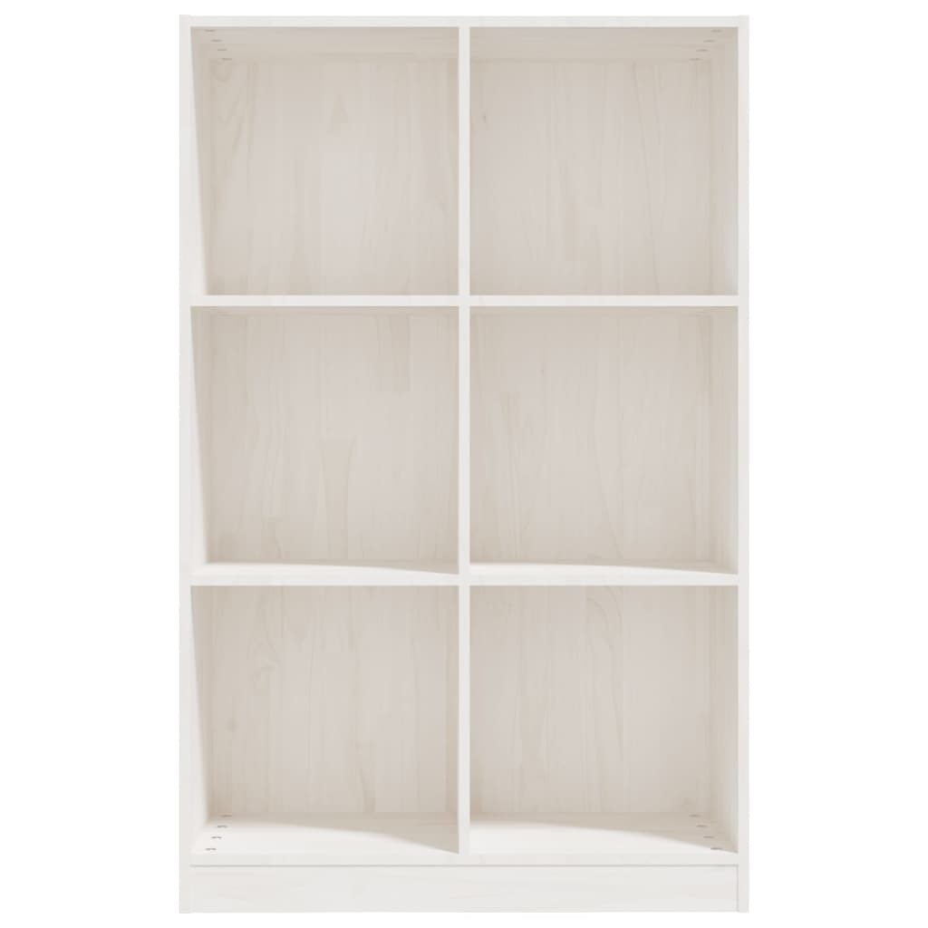 vidaXL Book Cabinet White 70x33x110 cm Solid Pinewood