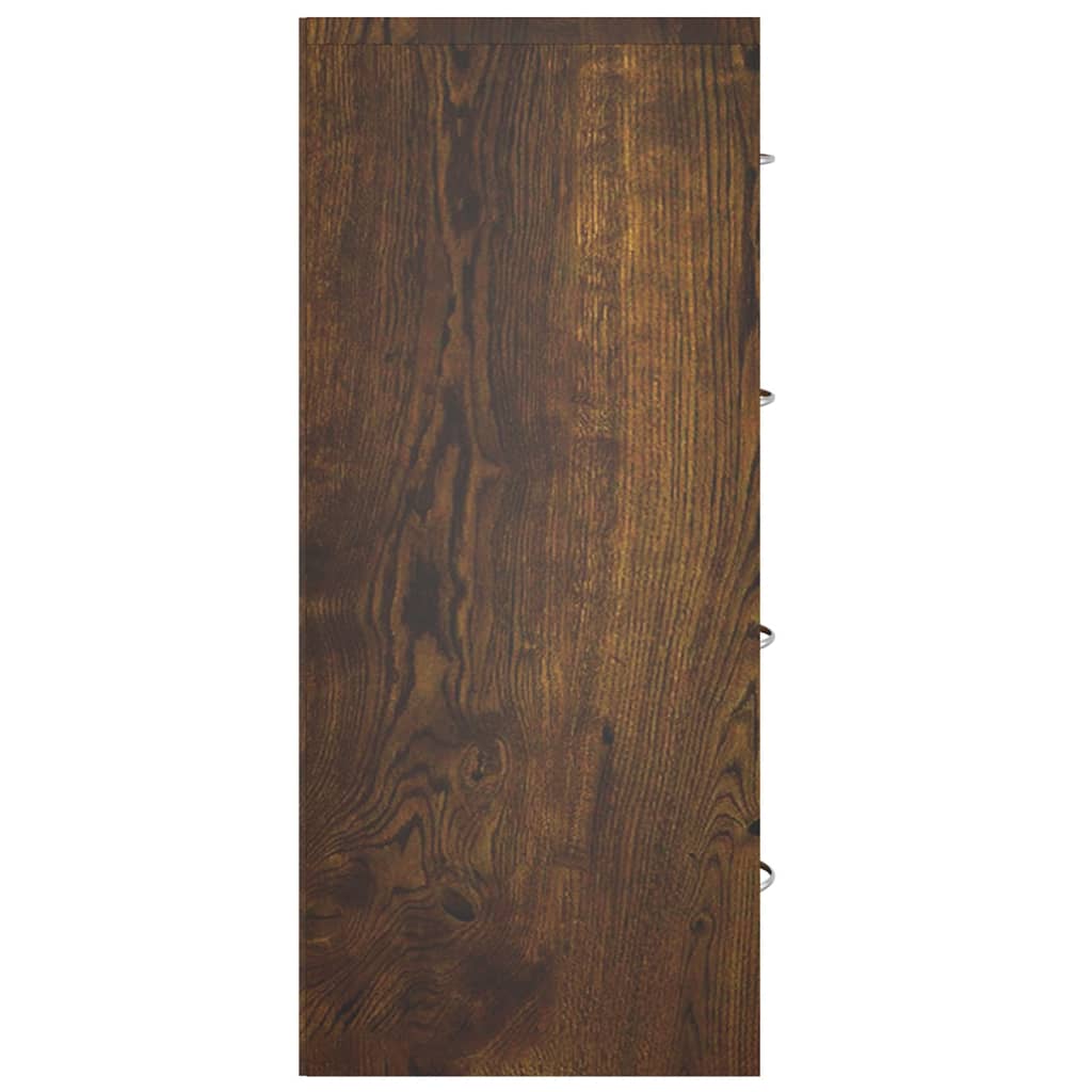 vidaXL Sideboard with 4 Drawers 60x30.5x71 cm Smoked Oak