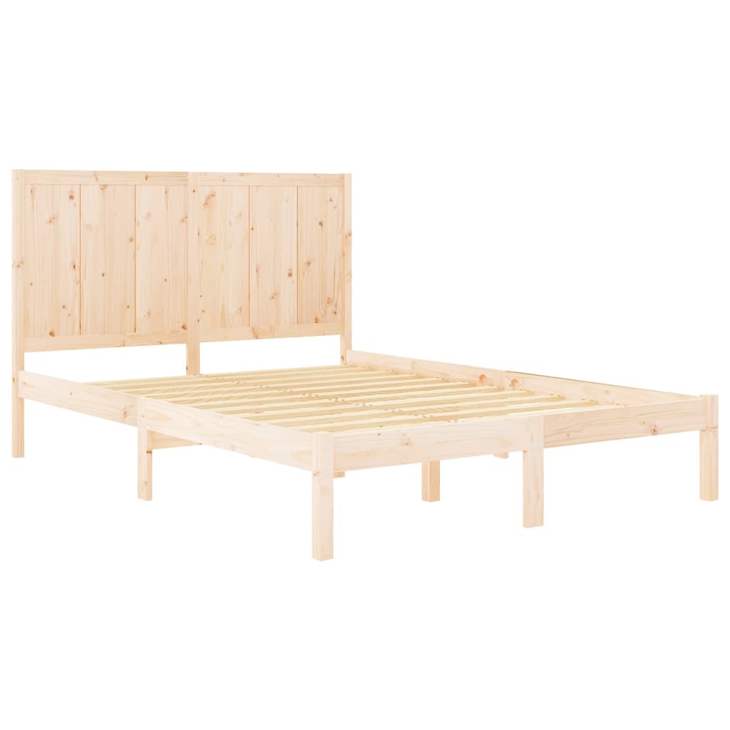 vidaXL Bed Frame Solid Wood Pine 150x200 cm King Size
