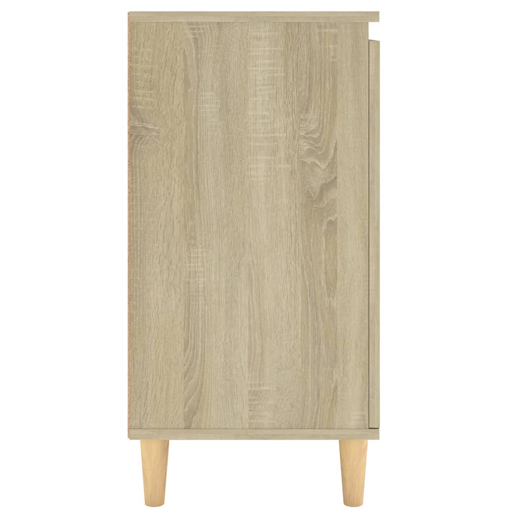 vidaXL Sideboard with Solid Wood Legs Sonoma Oak 60x35x70 cm Engineered Wood