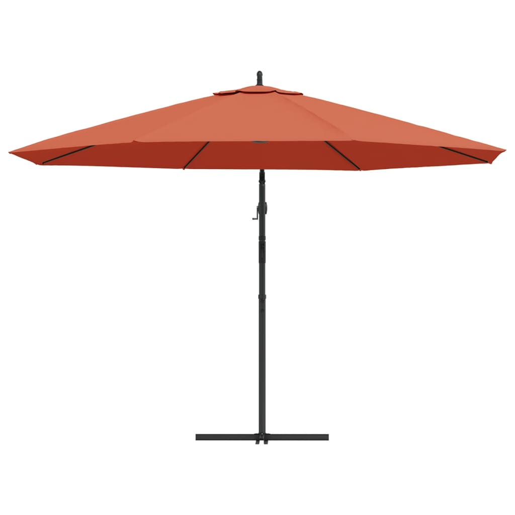 vidaXL Cantilever Umbrella with Aluminium Pole 350 cm Terracotta
