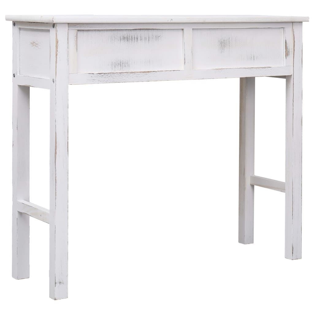 vidaXL Console Table Antique White 90x30x77 cm Wood