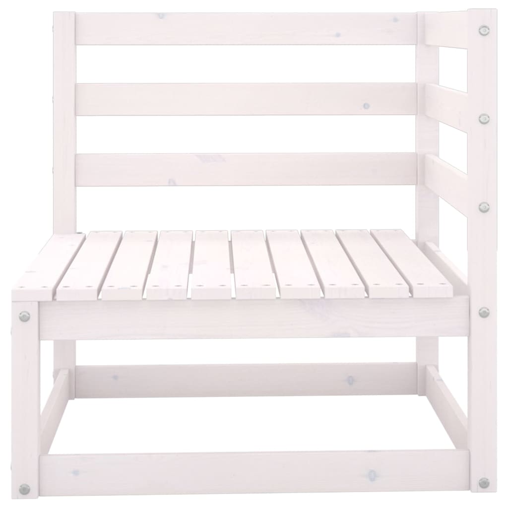 vidaXL Garden 4-Seater Sofa White Solid Pinewood