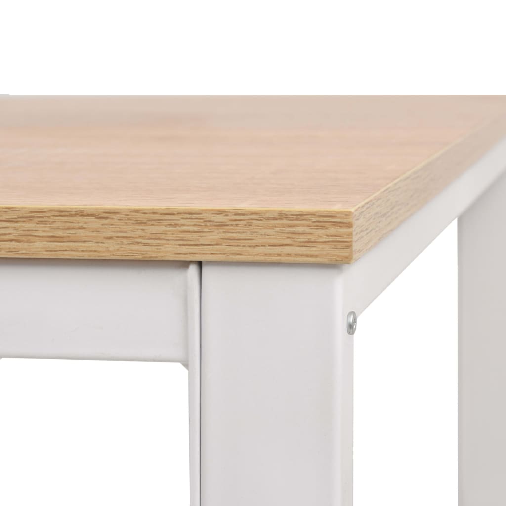 vidaXL Writing Desk 120x60x75 cm Oak and White