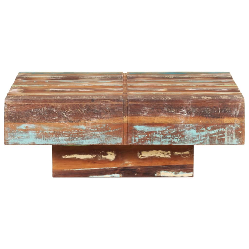 vidaXL Coffee Table 80x80x28 cm Solid Reclaimed Wood