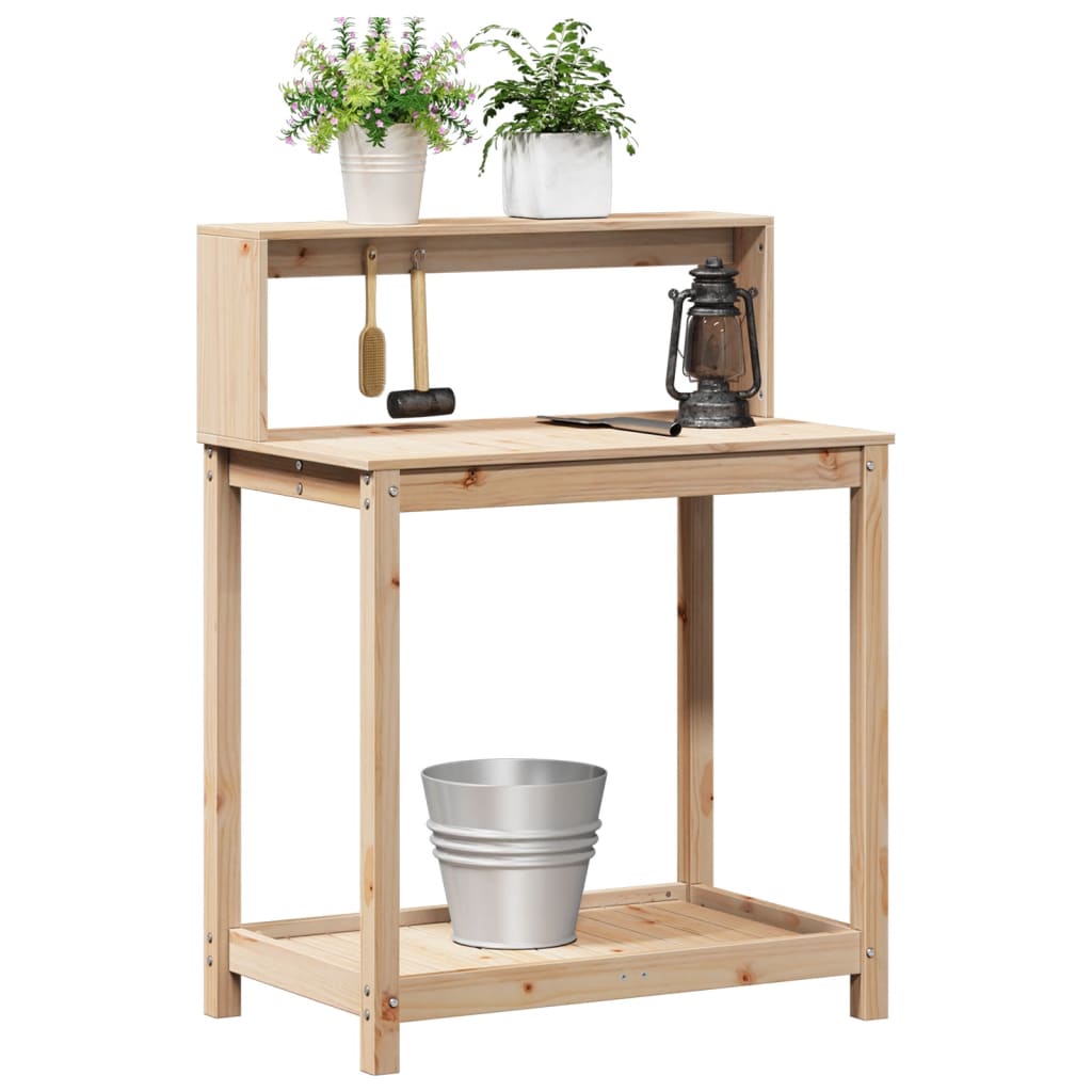 vidaXL Potting Table with Shelves 82.5x50x109.5 cm Solid Wood Pine