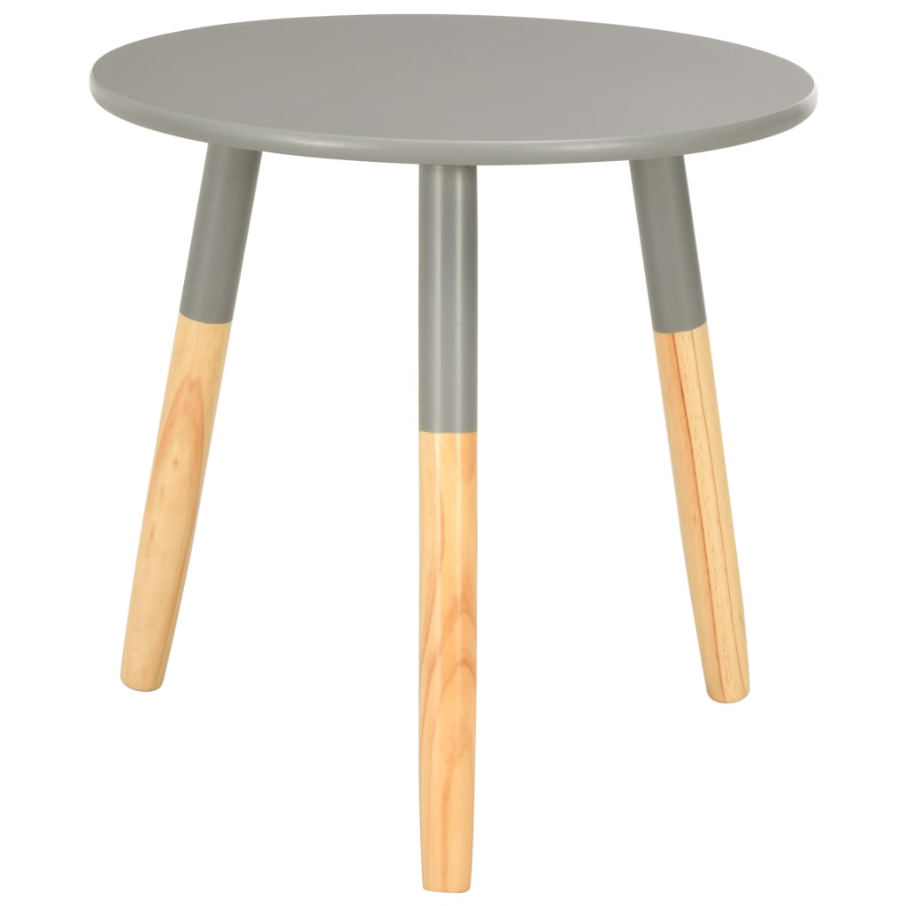 vidaXL Side Tables 2 pcs Grey Solid Pinewood