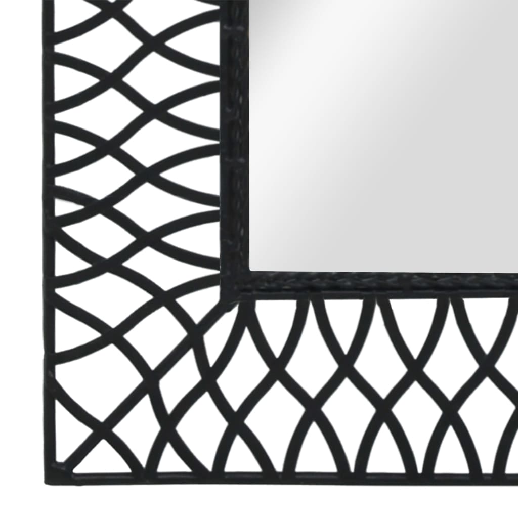 vidaXL Wall Mirror Arched 50x80 cm Black